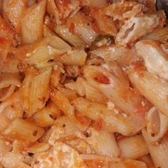 A picture of Tomato pasta.