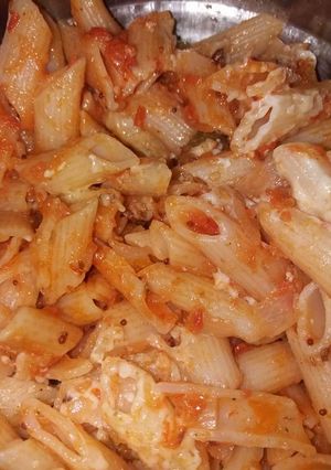 A picture of Tomato pasta.