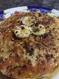 Eggless wheat banana pancakes