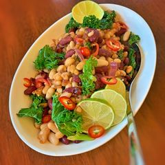 A picture of Warm Bean Spicy Salad.