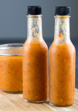 A picture of Pineapple Mango Ghost Pepper Hot Sauce.