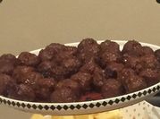 A picture of cranberry meatballs