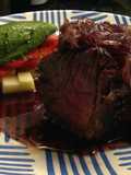 Entrecot con salsa de cebollas