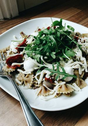 A picture of Mozzarella Tuna Pasta.