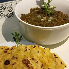 Punjab ki Shaan Sarson ka Saag or Makki ki Roti A picture of Punjab ki Shaan Sarson ka Saag or Makki ki Roti.