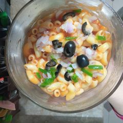 A picture of Pizza macaroni.