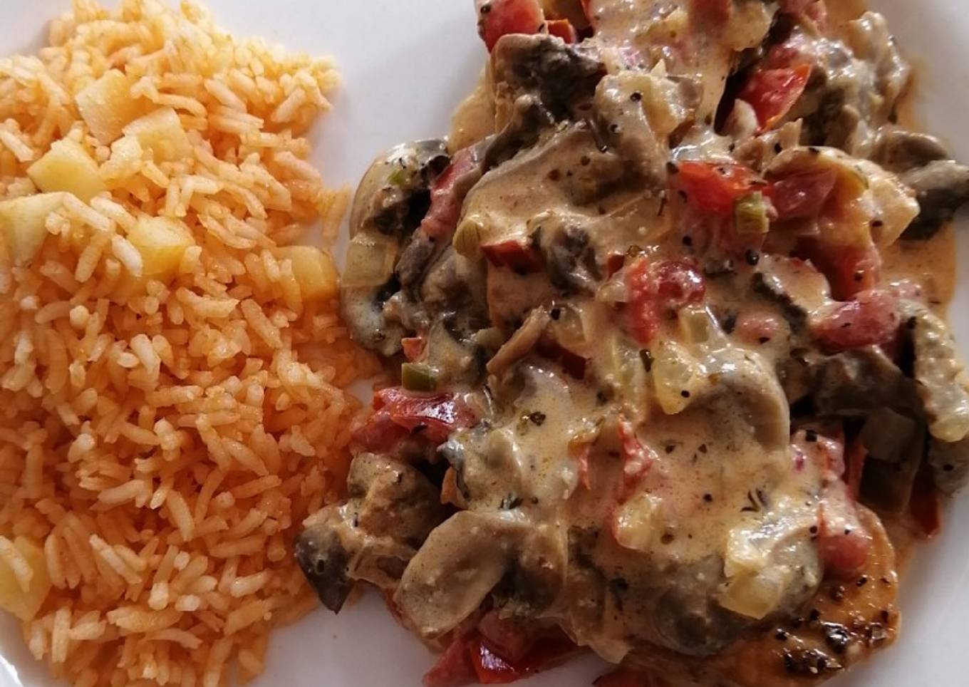 Pechuga con champiñones