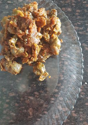A picture of Goonda and green methi seed ki sabji.