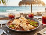 Paella de arroz con Sepia
