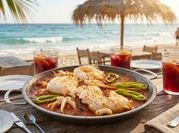 Una foto de paella de chocos