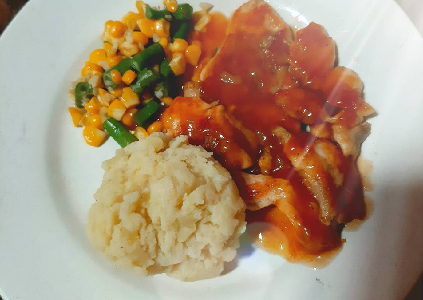 Chicken Steak With Mashed Potato