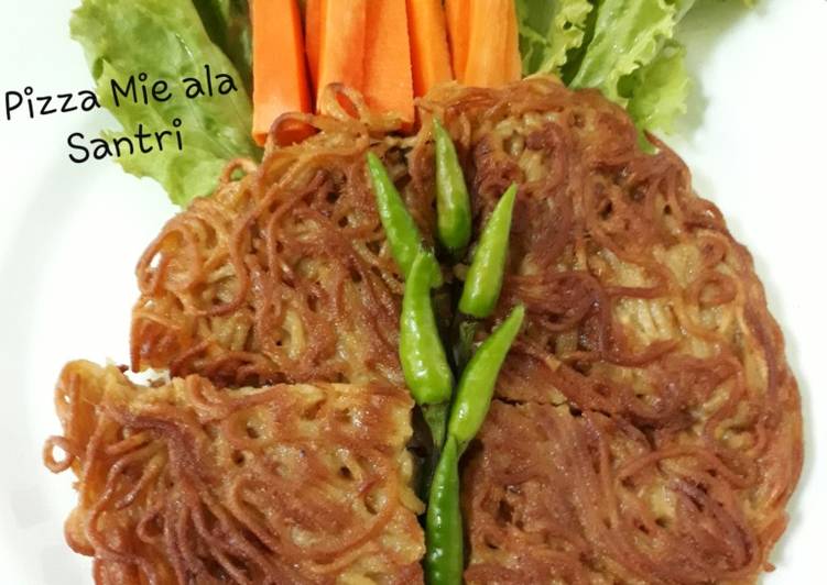 Cara Musim Gugur saat makan malamPizza Mie ala Santri