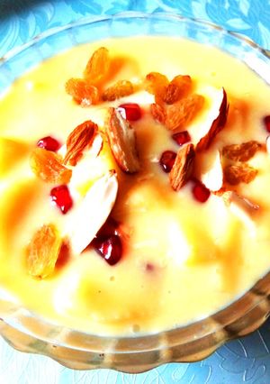 A picture of Fruit custard.