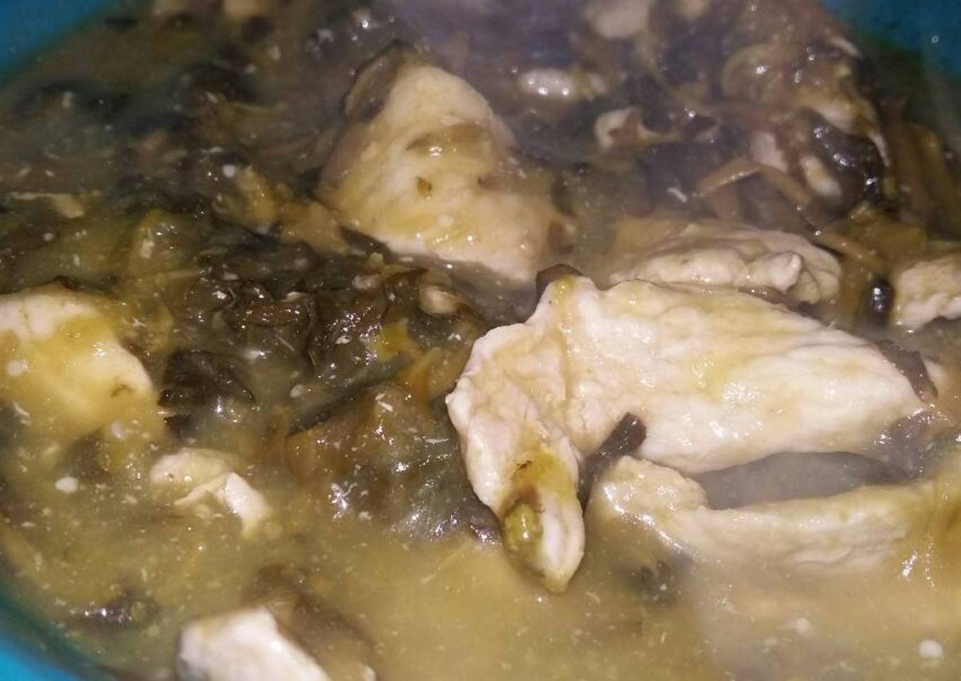 Bistec con verdolagas en salsa verde