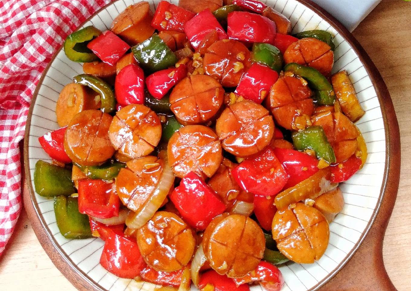 Sosis masak paprika