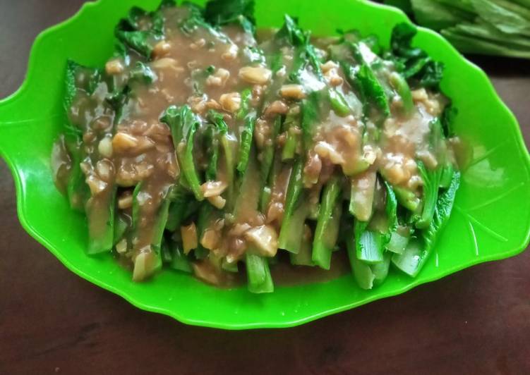 Resep Tumis Pokcoy bawang putih saus tiram Anti Gagal