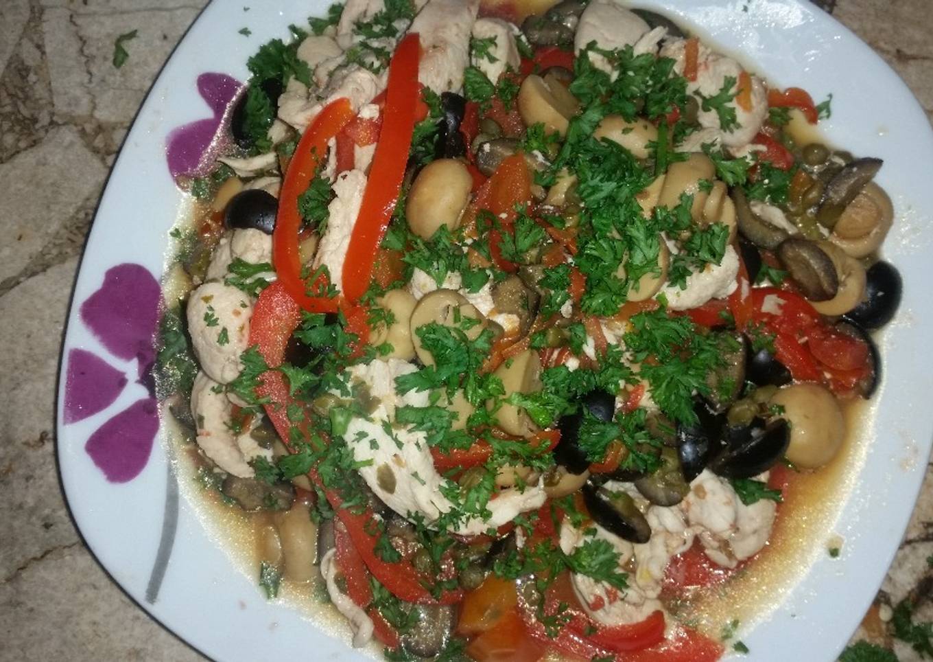 Pollo  a lla paziolla