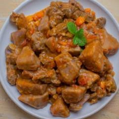 A picture of STEWED NDUMA (Arrowroots).