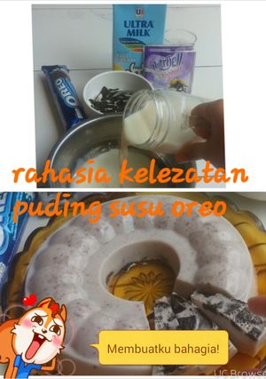 Foto resep Puding susu oreo super lezat