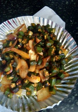 A picture of Chilli bhindi.