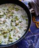 Brokkolis -csirkés tészta tejszínes sajtmártásban