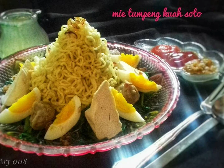 Cara Mudah Menyiapkan Resep Mie tumpeng kuah soto #pr_anekamiekuah yang Uenak Anti Ribet, Mantap Sekali