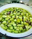 Ensalada de pepino con zumo de uvas verdes 🥒