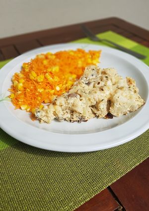 Una foto de Tortilla gratinada de Coliflor y Champigñon