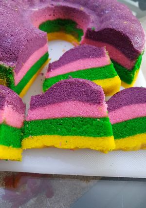 Foto resep Kukus Rainbow Cake