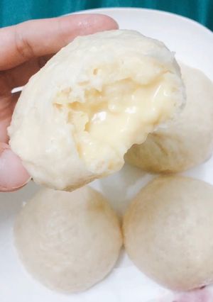 Hình của món Bánh bao kem sữa (Không nhào bột).
