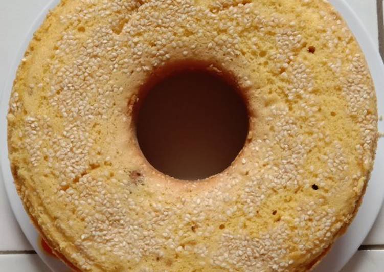 Langkah Mudah untuk Membuat Bolu wijen isi cokelat🤤 Anti Gagal