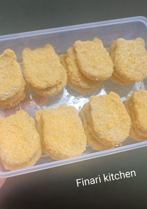 Foto resep Nugget ikan kakap mozzarella karakter beruang