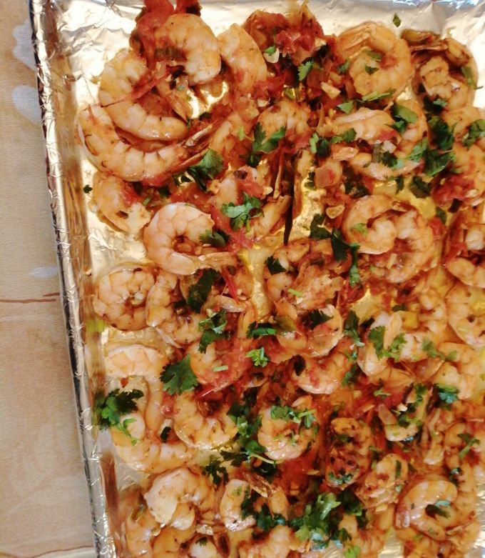 Una foto de Camarones al horno