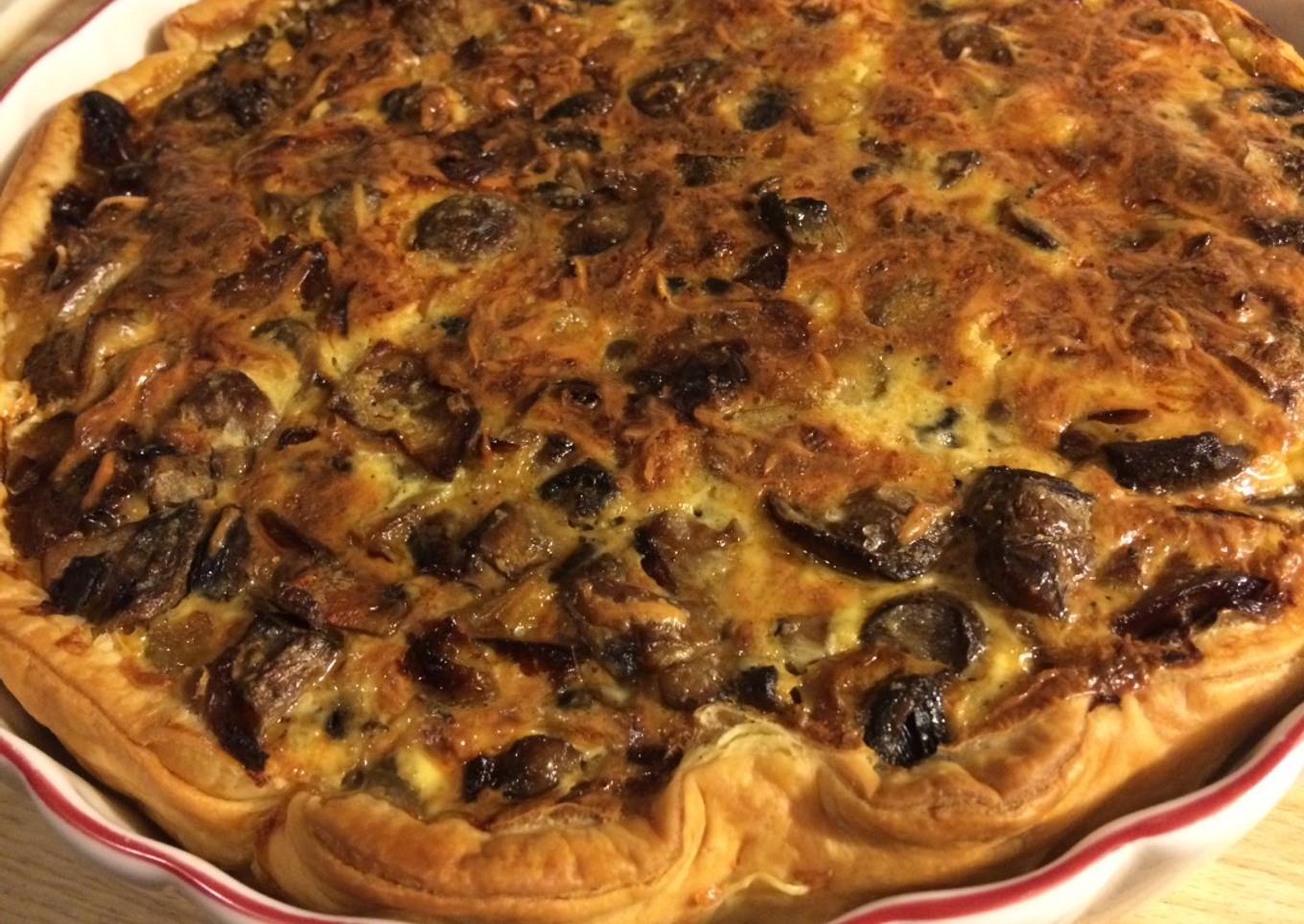 Quiche champignons oignons