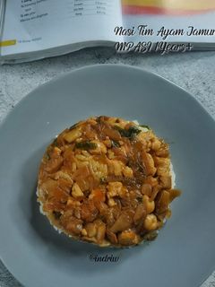 Foto resep Nasi Tim Ayam Jamur MPASI 1 Years+