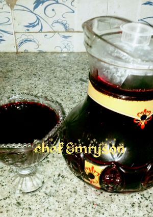 A picture of Zobo/Hibiscus drink.