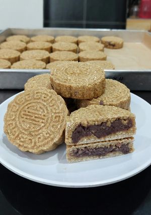 Foto resep Anabolic Red Bean Mooncake |High Protein, Low Calorie, Sugar & Gluten Free