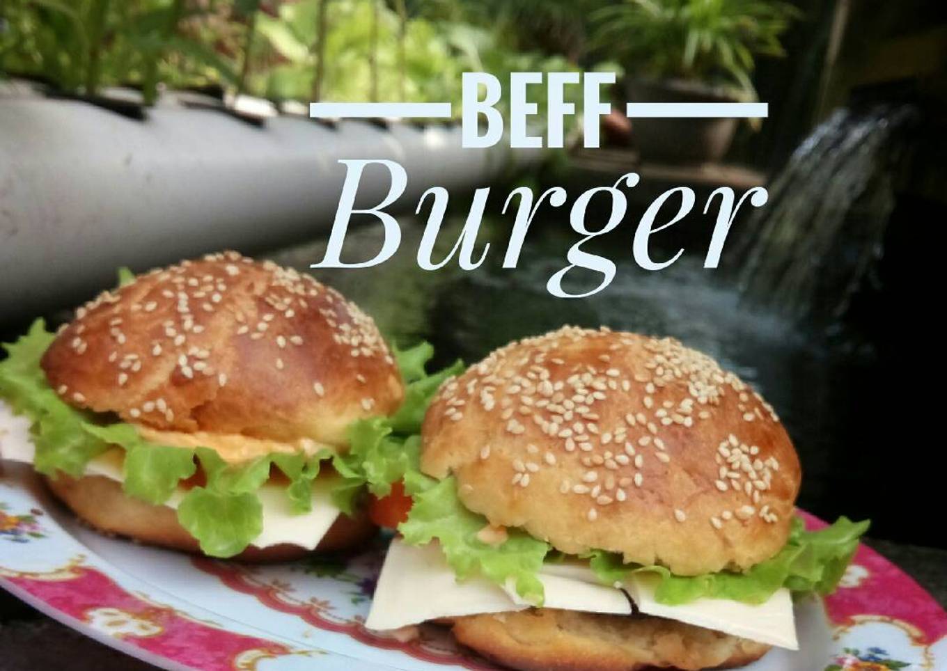 Beef Burger Komplit plus Rice Burger