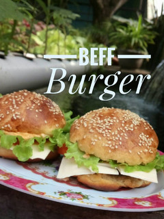 Foto resep Beef Burger Komplit plus Rice Burger