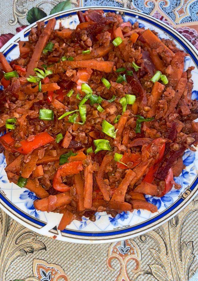 Гречка з овочами