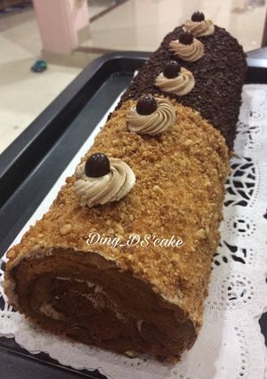 Foto resep Roll cake mocca nougat