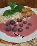 Sült csirkecomb pirított darával és cseresznye mártással 🍒🍗🍒(Irénce módra.)