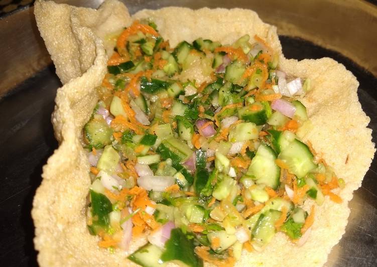 Recipe of Award-winning Papad cucumber salad