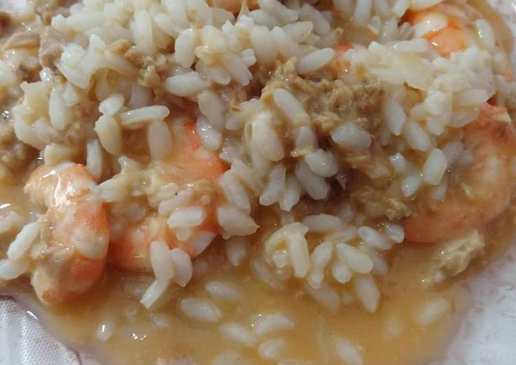 Risoto de camarão e atum - Tudogosreceitas