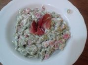 Una foto di spatzle con panna