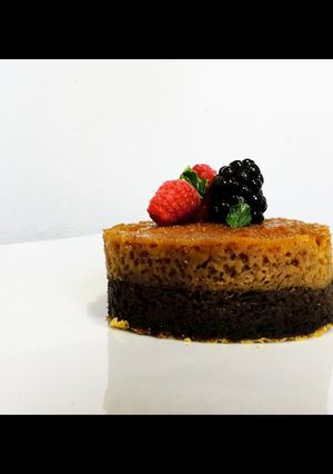 Una foto de Chocoflan
