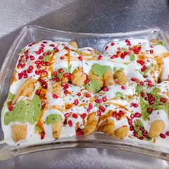 A picture of Dahi Gujiya.