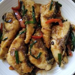 Fish in Garlic Blackbean Sauce A picture of Fish in Garlic Blackbean Sauce.