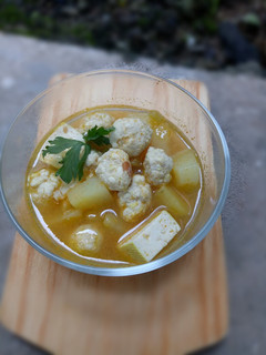 Foto resep Baso ayam kentang tahu kuah wortel #mpasi1y+