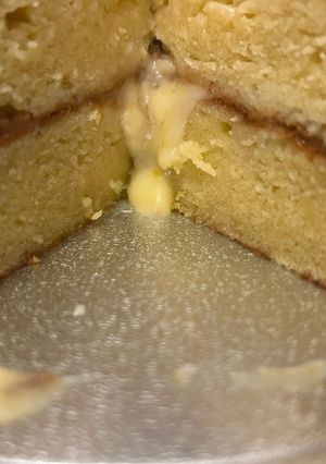 A picture of Gluten Free (Gf) Lemon and Elderflower Cake.